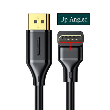 DisplayPort DP 1.4 Cable 1.5M 3M 90 degree Angled 8K@60Hz 4K@144Hz HDR High Speed 32.4Gbps Display Port Male to Displayport male