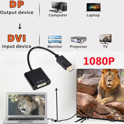 1080P DP to DVI Adapter DisplayPort Display Port to DVI Cable Adapter Converter Male to Female for Monitor Projector Displays