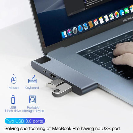 Baseus USB Type C HUB C 4K 30Hz HD RJ45 Ethernet USB 3.0 TB 3 PD Power Adapter For MacBook Pro Air USB-C Dock Splitter USBC Hub